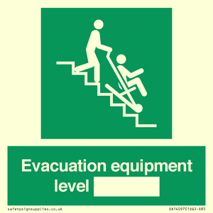 Evacuation equipment level